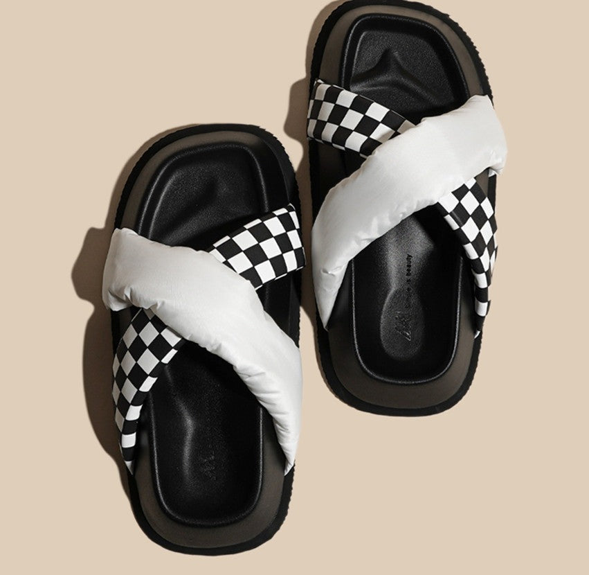 Casual Wear checkerboard sandals