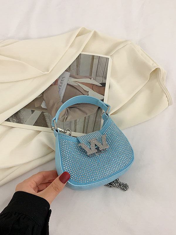 Rhinestone Saddle Shoulder Bag