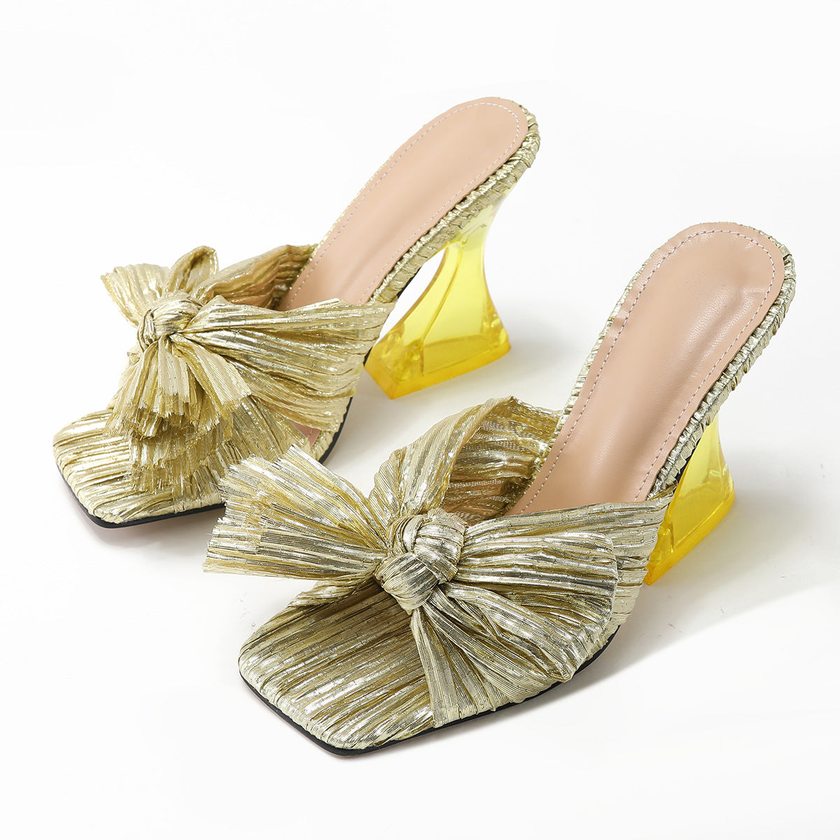 Bow Decor Heeled Sandals