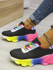 Multicolored Platform Sneakers