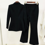 V Neck Long Sleeve Bell-Bottoms Bodycon Suit