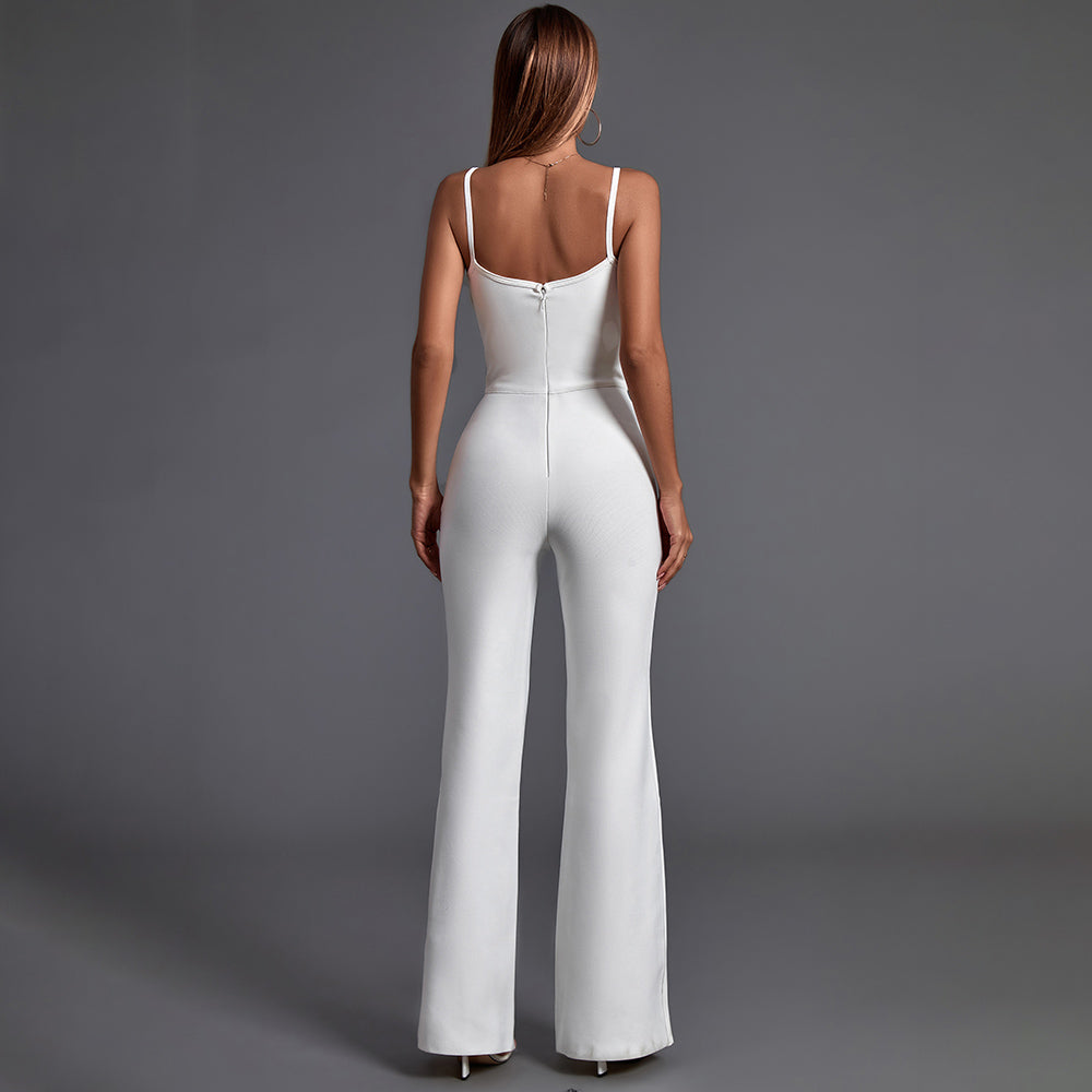 Strappy Sleeveless Backless Bandage Jumpsuit