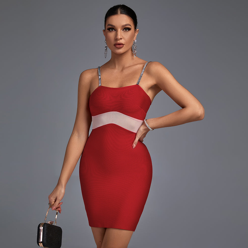 Strappy Sleeveless Hollow out Mini Bandage Dress