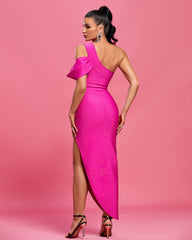 One Shoulder Bandage Maxi Dress