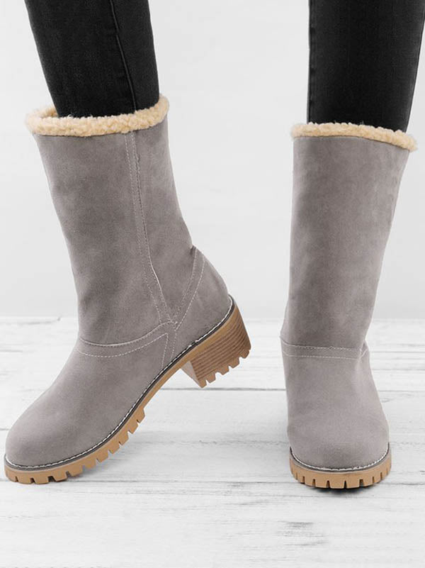 Ankle Fur Lined Snow Boots