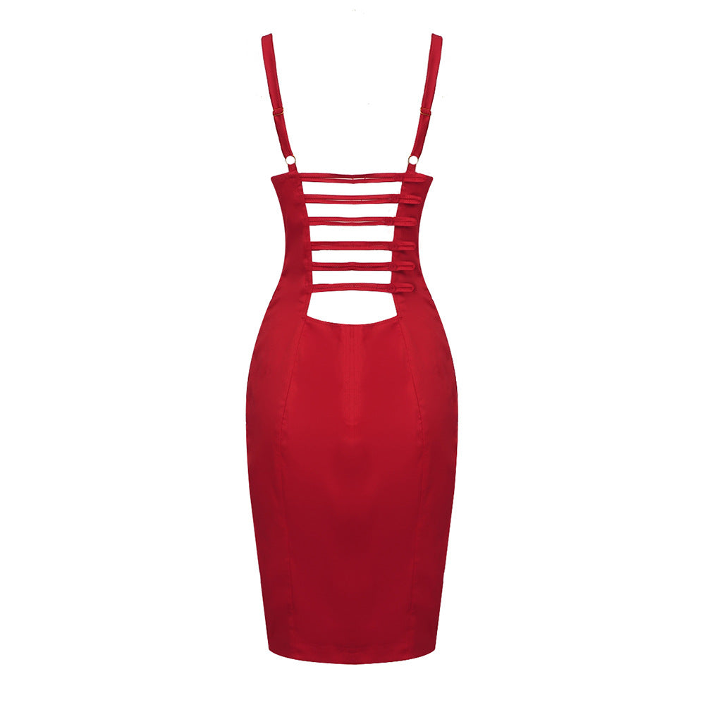 Strappy Sleeveless Mini Hollow out Bodycon Dress