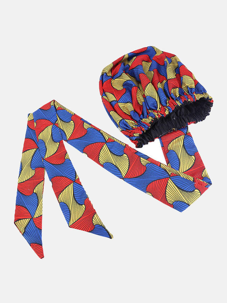 Printed Double Layer Satin Headwrap