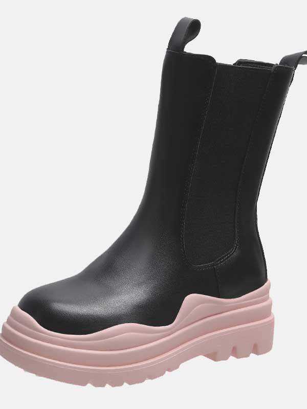 Chunky Soled Flatform Boots – zierashop