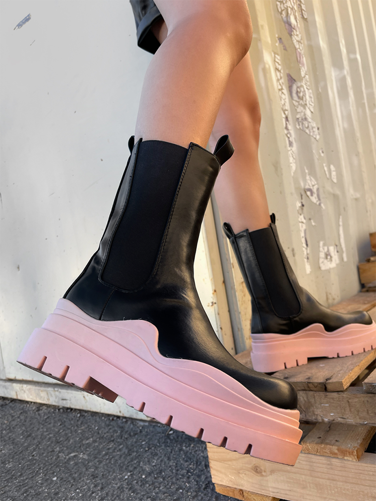 Chunky Soled Flatform Boots