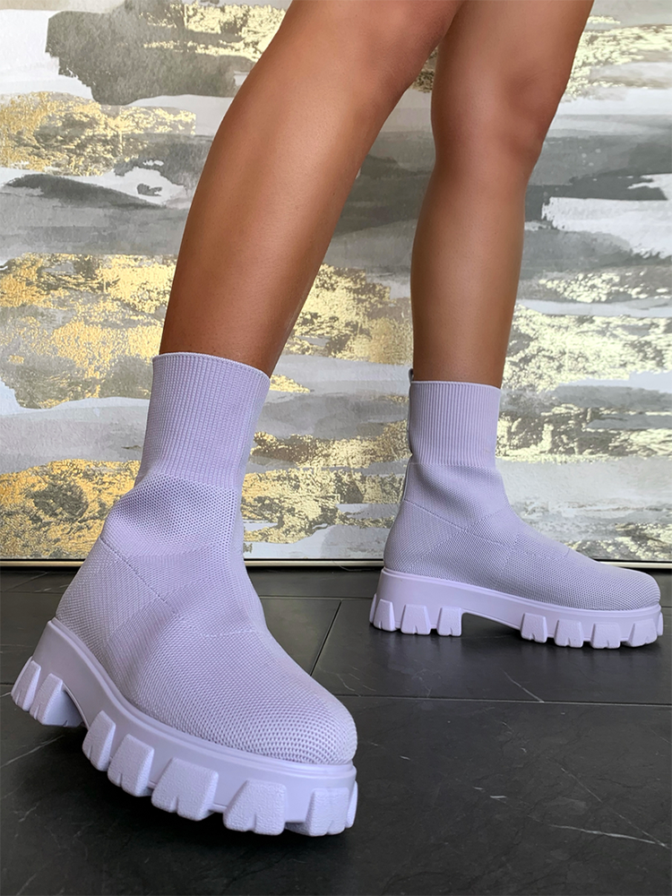 Chunky Sole Socks Boots