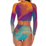 Tie Dye-multicolor 2 Piece Sun Protection Bikini Swimwear
