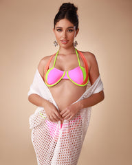 White Tassel Cutout Sexy Beach Cover