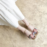 Betty Floral Ankle Strap Sandals