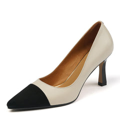 Abby Cap Toe Mid Heel Pumps