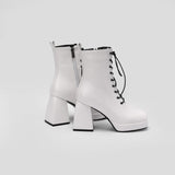 Brooke Lace up Chunky Ankle Boots