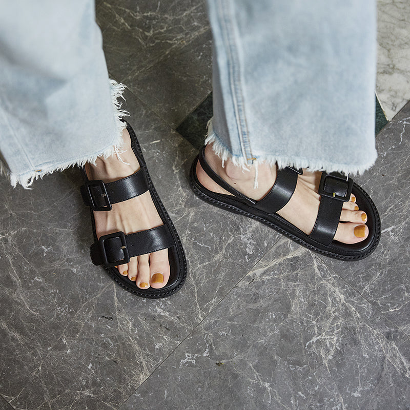 Brinlee Sandals with Buckle Decor