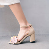 Bessi Floral Ankle Strap Sandals