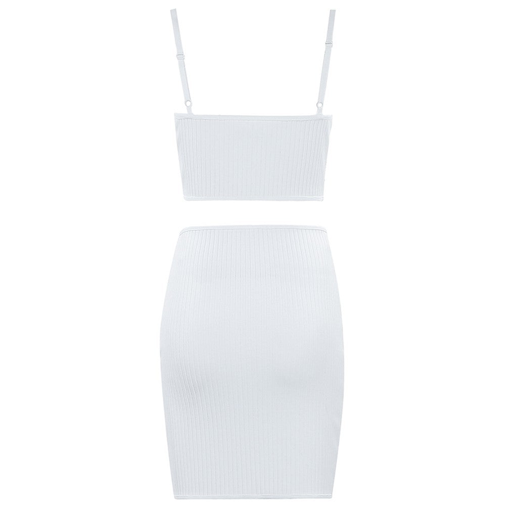 Strappy Sleeveless Zipper Mini Bandage Dress