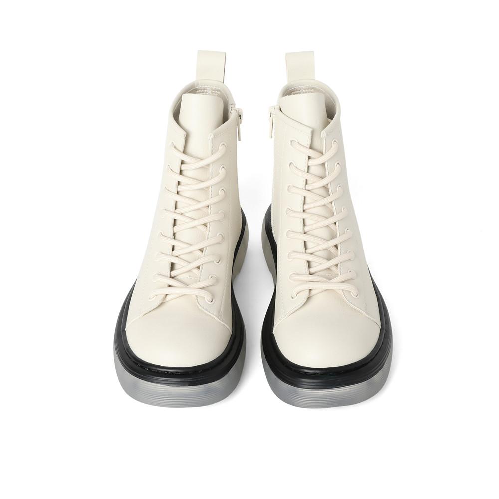 Checkerboard Element Front Lace-up Boots