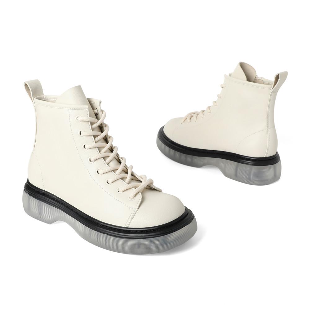 Checkerboard Element Front Lace-up Boots