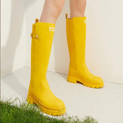 Botas de lluvia altas antideslizantes e impermeables de moda