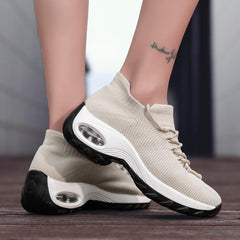 Front Lace-up Fly Knit Sneakers