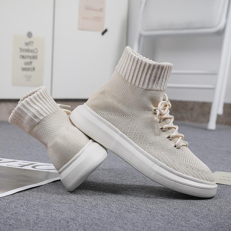 Front Lace-up Flying knit Casual Sneakers