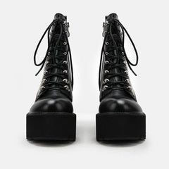 Halloween Chain Thick Soled Waterproof Platform Thick High Heel Boots