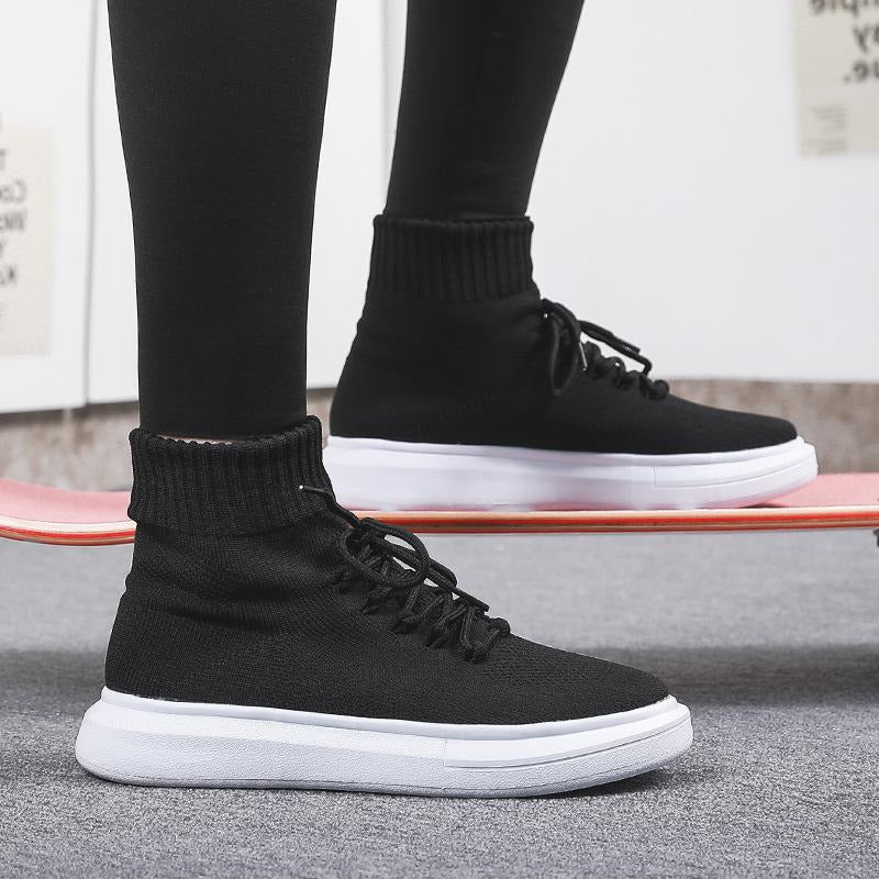 Front Lace-up Flying knit Casual Sneakers