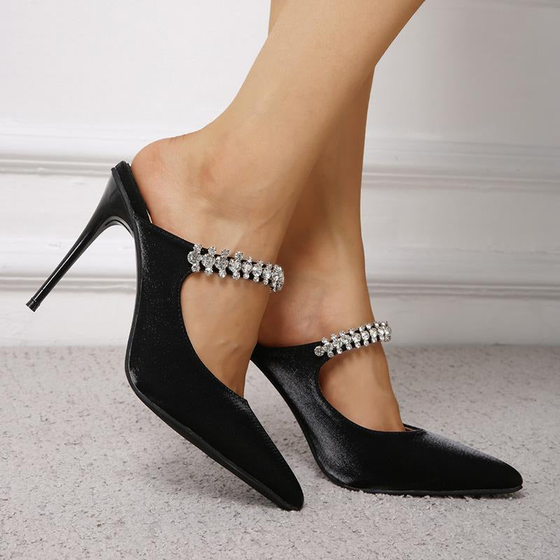 Diamond Elements Pointed Fine High Heels