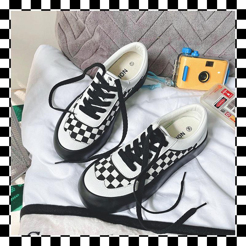 Checkerboard Canvas Sneakers