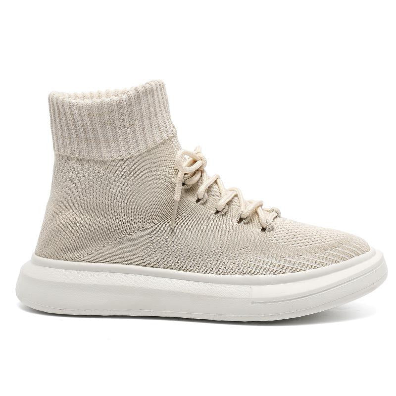 Front Lace-up Flying knit Casual Sneakers