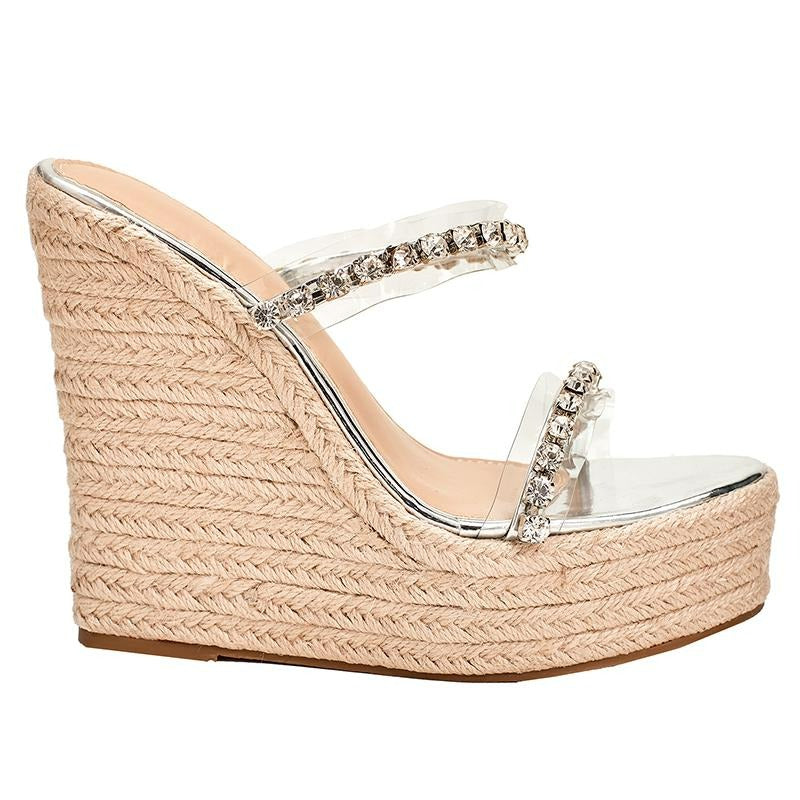 Diamond Wedge Sandals