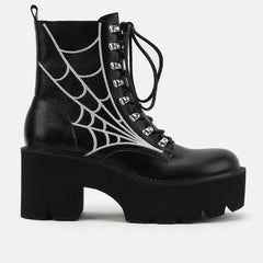 Halloween Chain Thick Soled Waterproof Platform Thick High Heel Boots