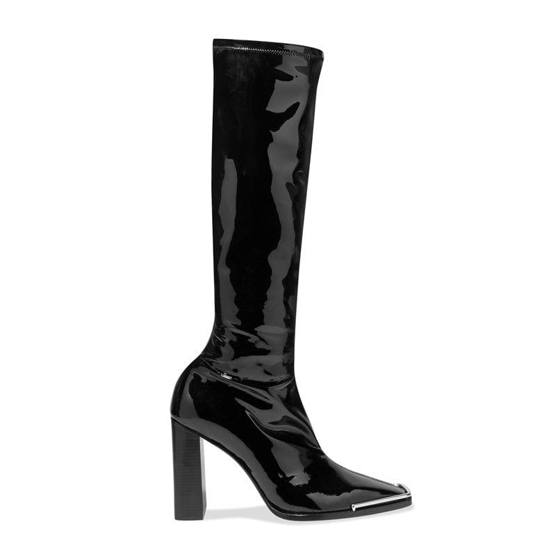 Chic Square-Toe Chunky Heeled Boots