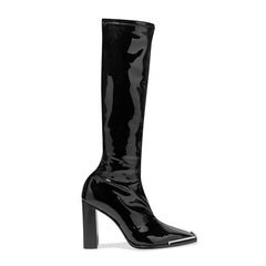 Chic Square-Toe Chunky Heeled Boots