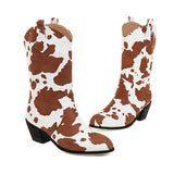 Cool Cow Print Cowboy Boots(Pre-Order)
