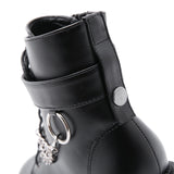 Chain Heeled Martin Boots