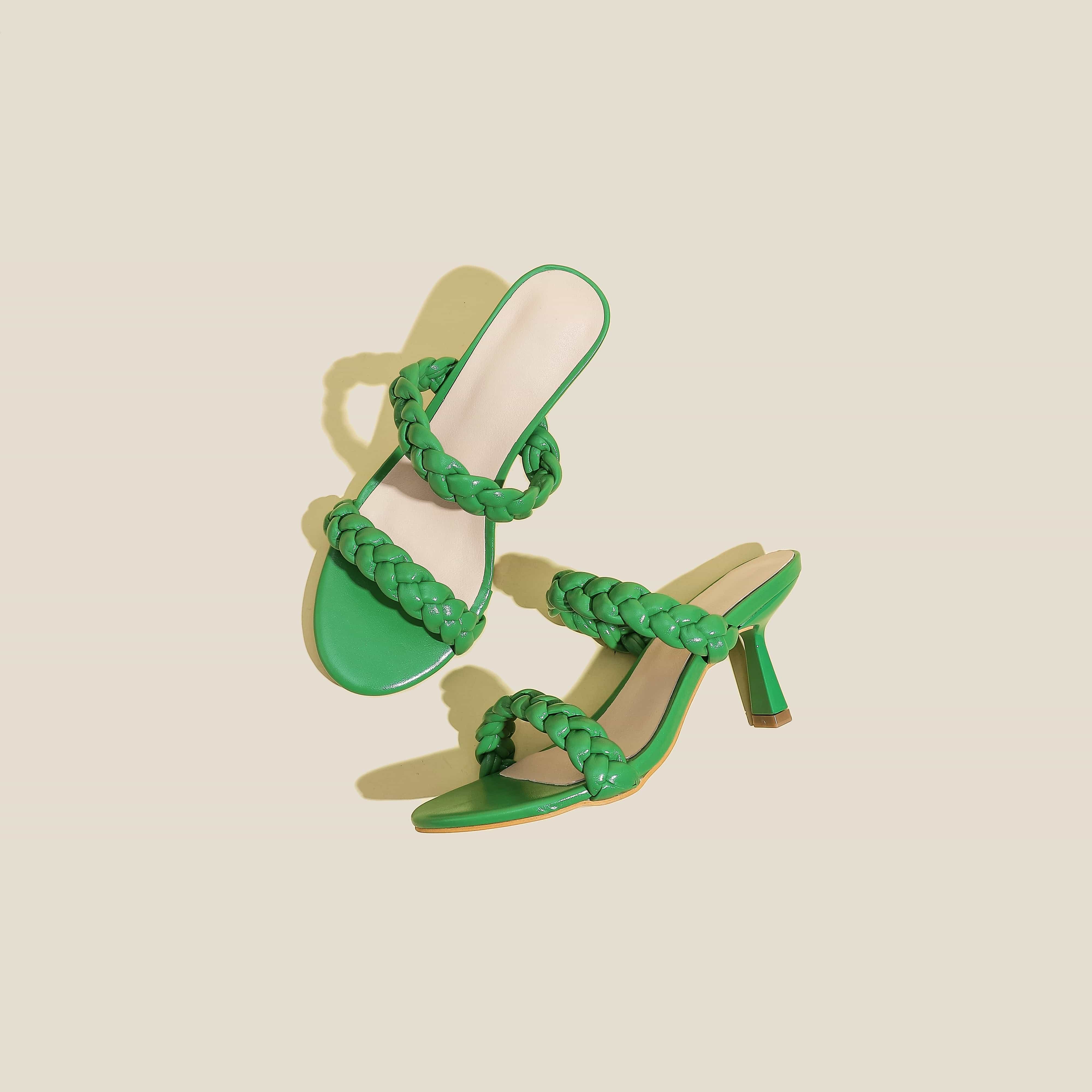 Braided Design Heel Sandals