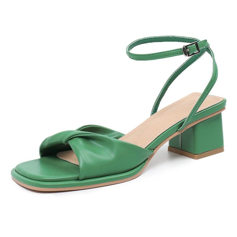 Ankel Strappy Chunky heeled	Sandals