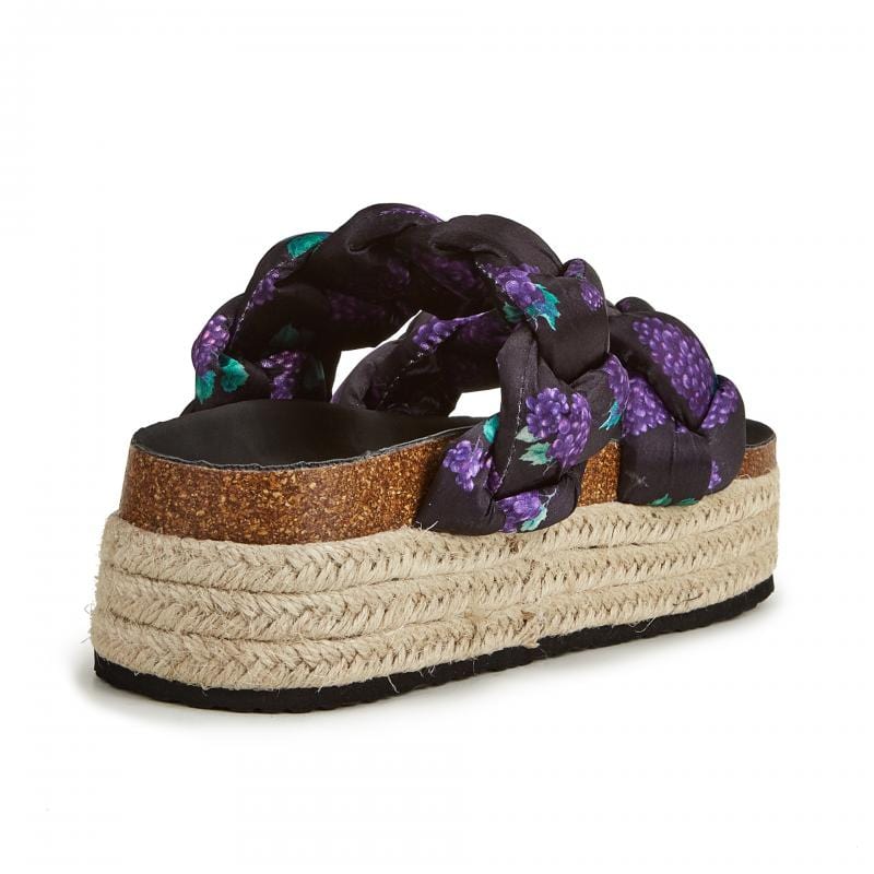 Braided Design Wedge Sandals