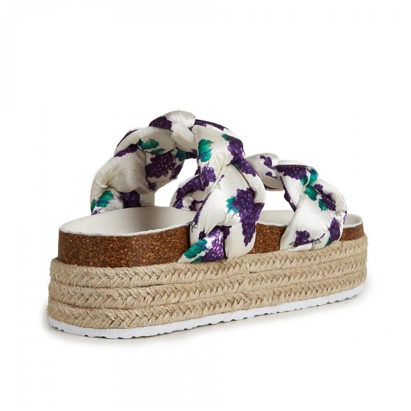 Braided Design Wedge Sandals