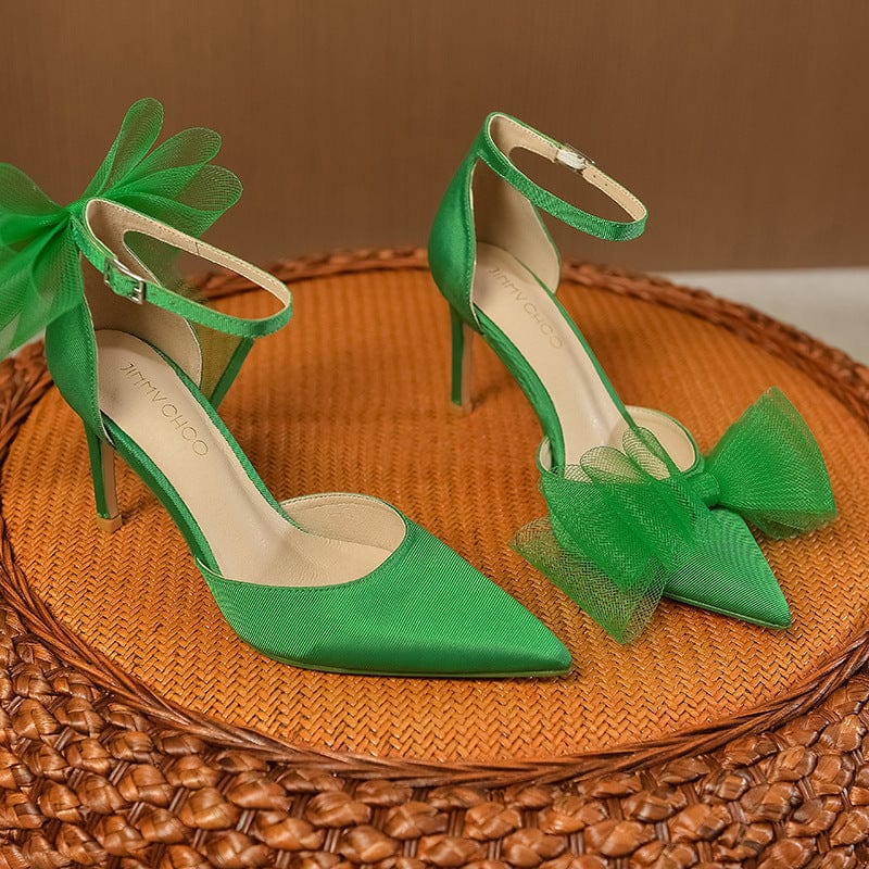 Bow Decor Heeled Pumps