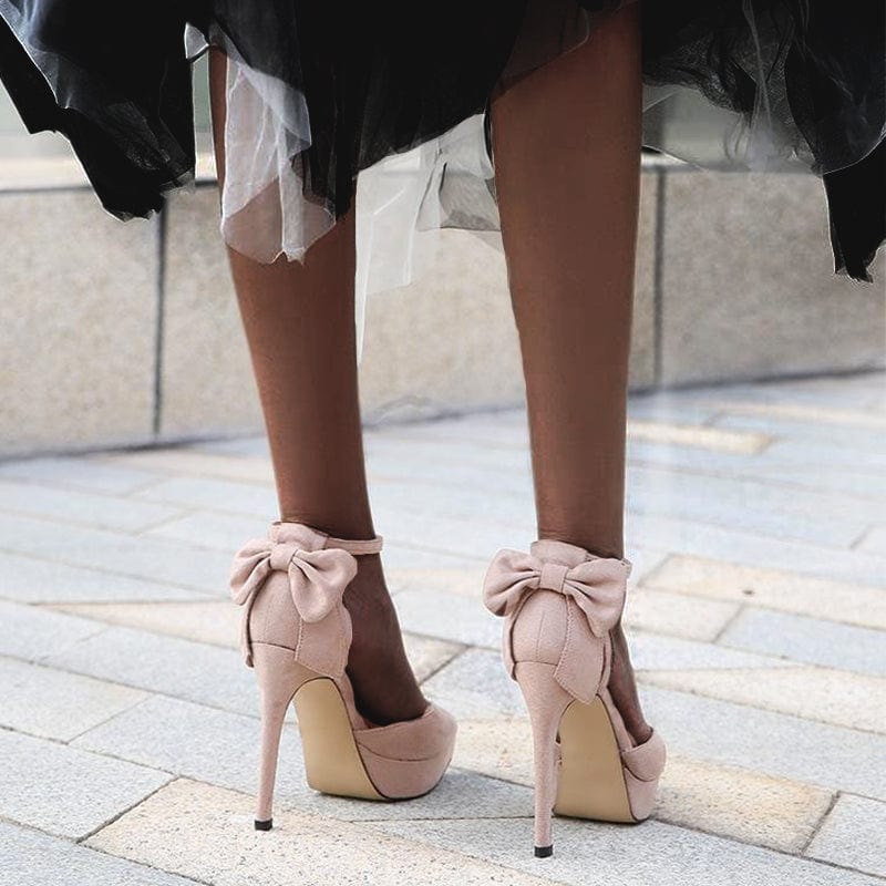 Bow Decor Heel Pumps