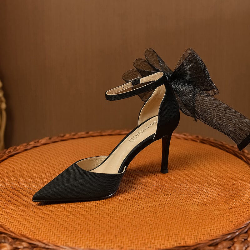 Bow Decor Heeled Pumps