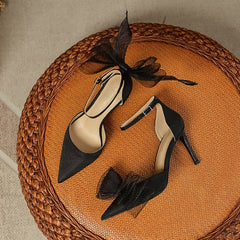 Bow Decor Heeled Pumps