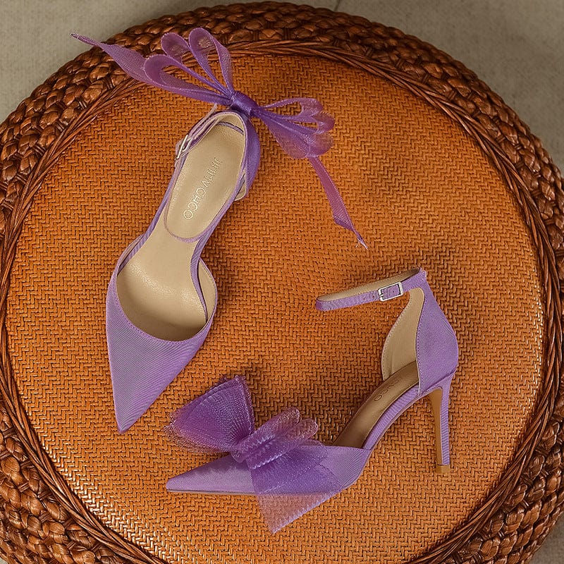 Bow Decor Heeled Pumps