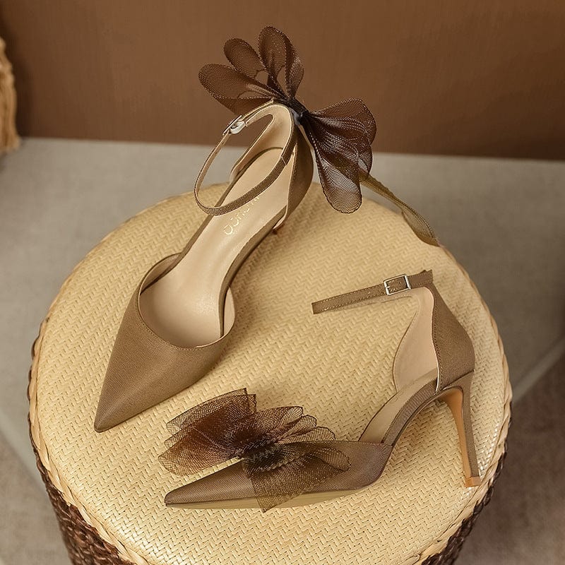 Bow Decor Heeled Pumps