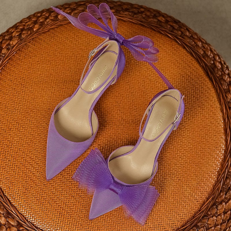 Bow Decor Heeled Pumps