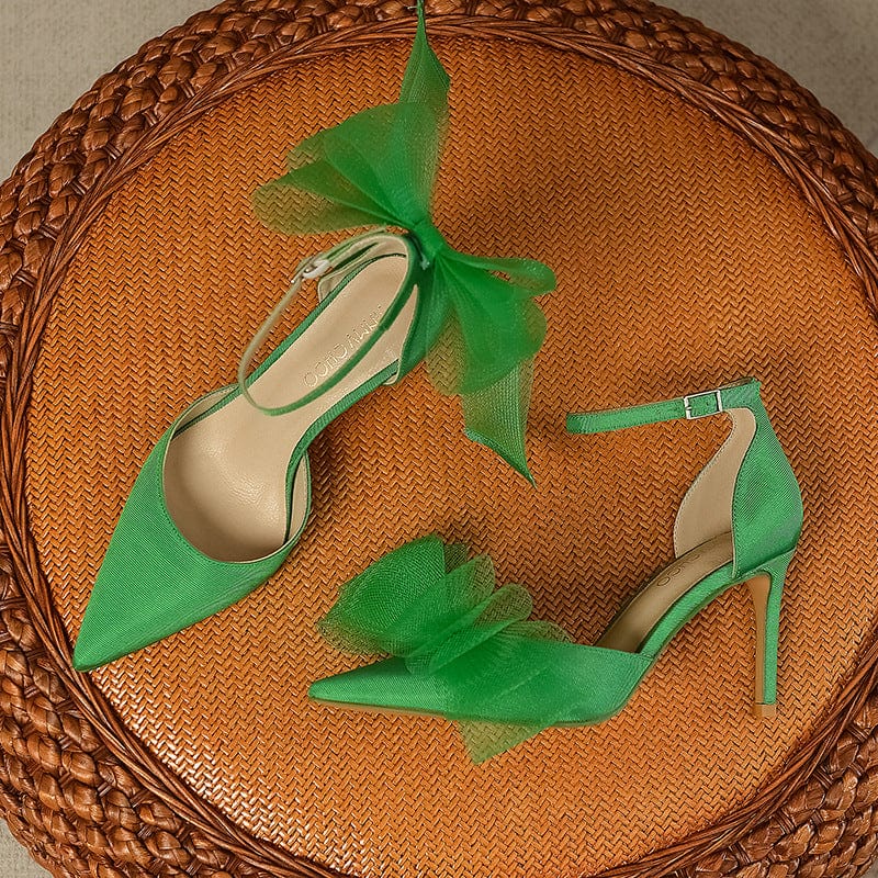 Bow Decor Heeled Pumps